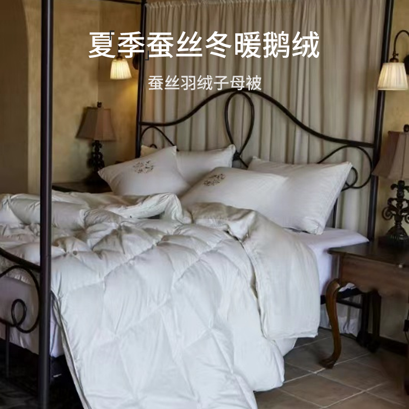 蚕丝鹅绒子母被