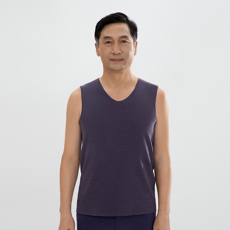 男式极润V领背心