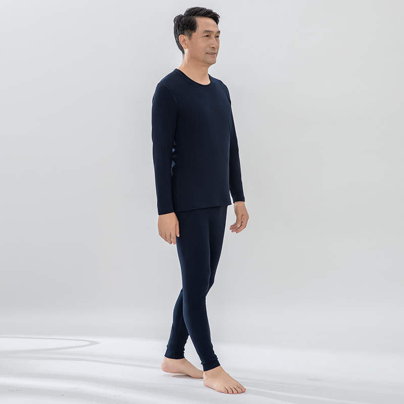 男式云暖热八度上领插片套服